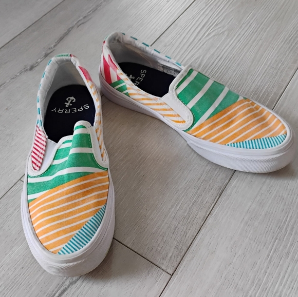 Sperry Shoes - Sperry Colorful Striped Slip-On Sneakers